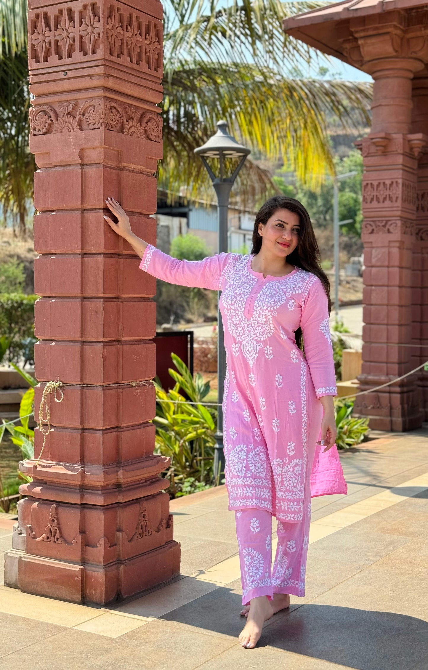 Modal Chikankari kurta set -saacha