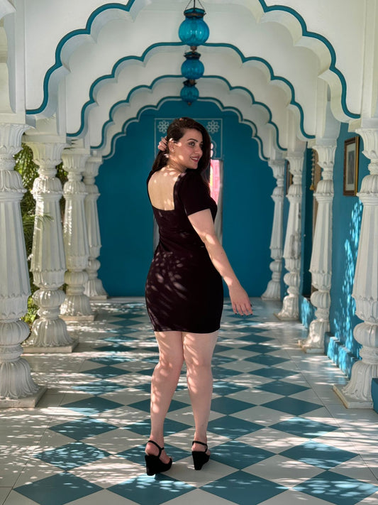 one piece short casual black