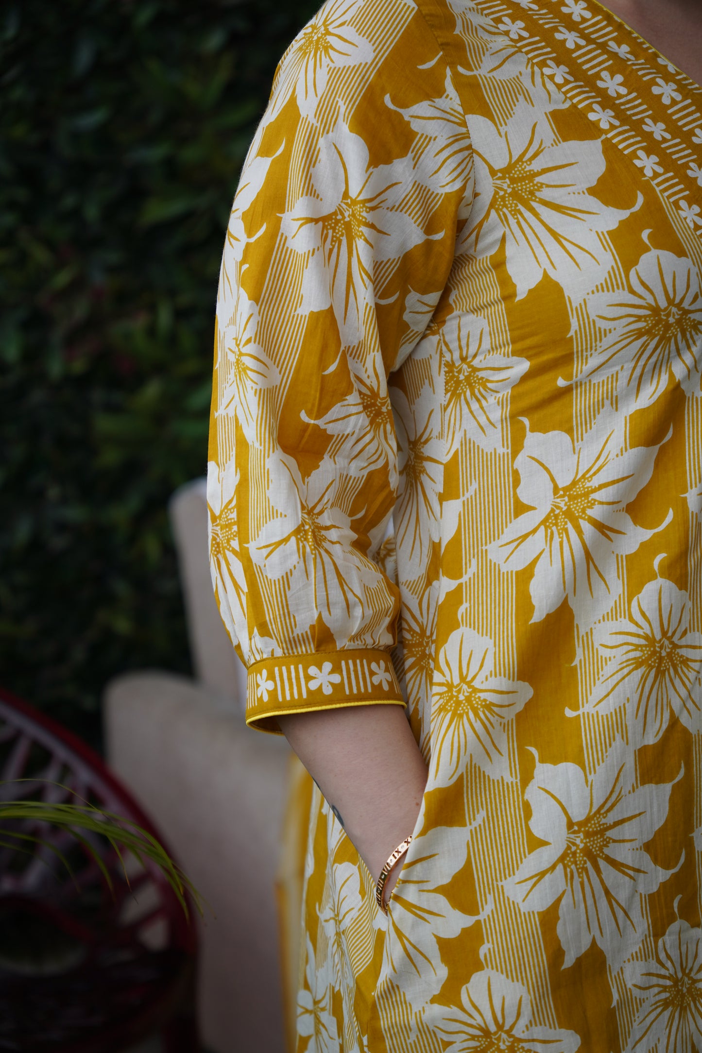 Saacha sunshine Yellow Cotton Set With Dupatta