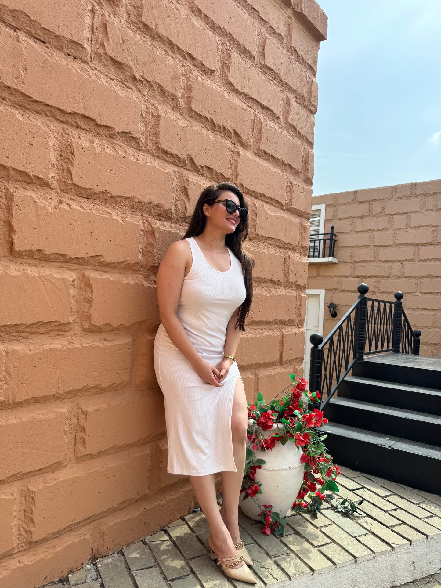 long dress sleeveless -saacha