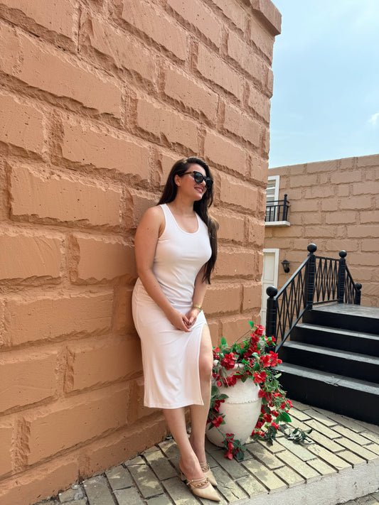 long dress sleeveless -saacha