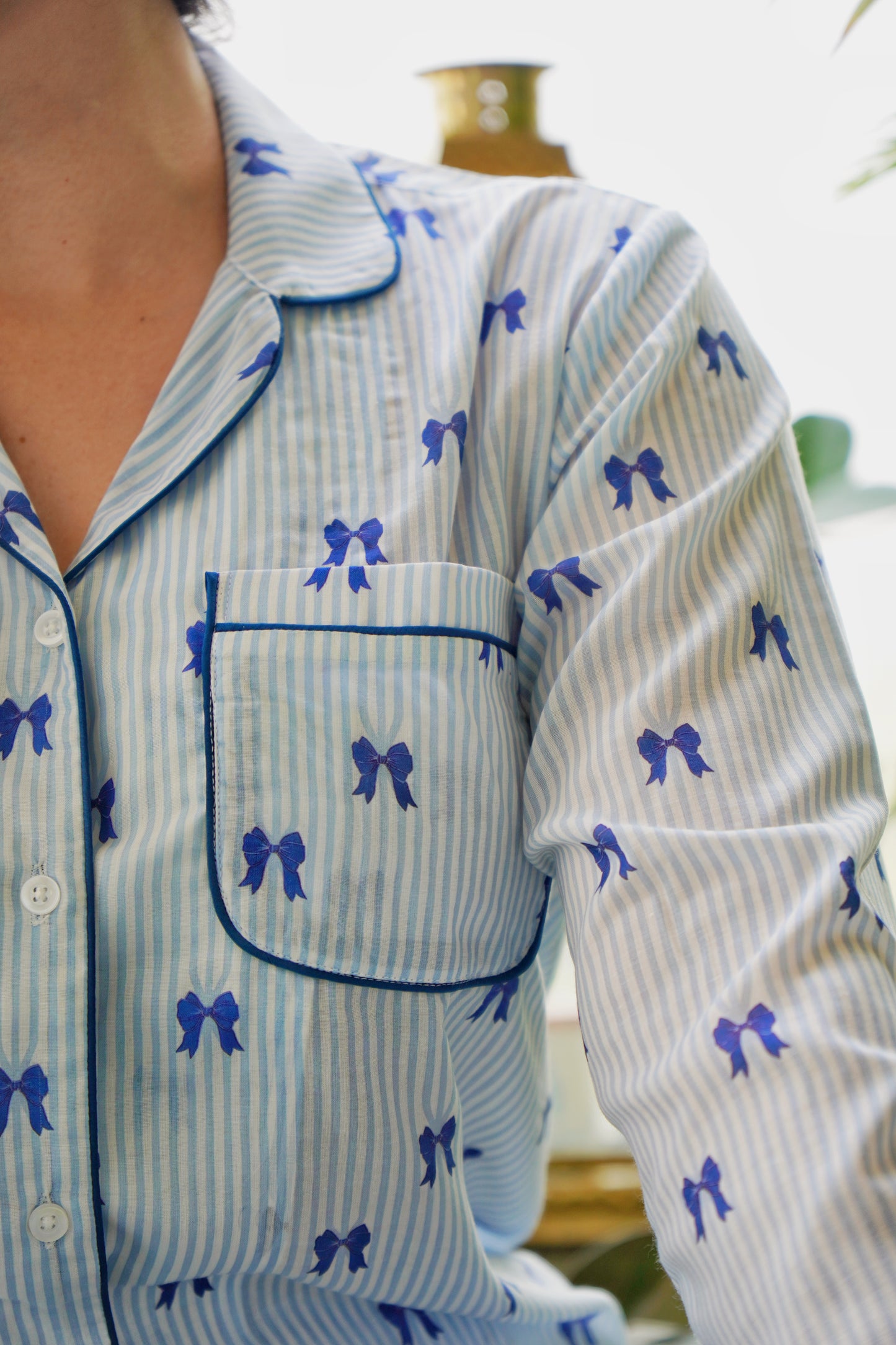 Saacha Blue stripe loungewear