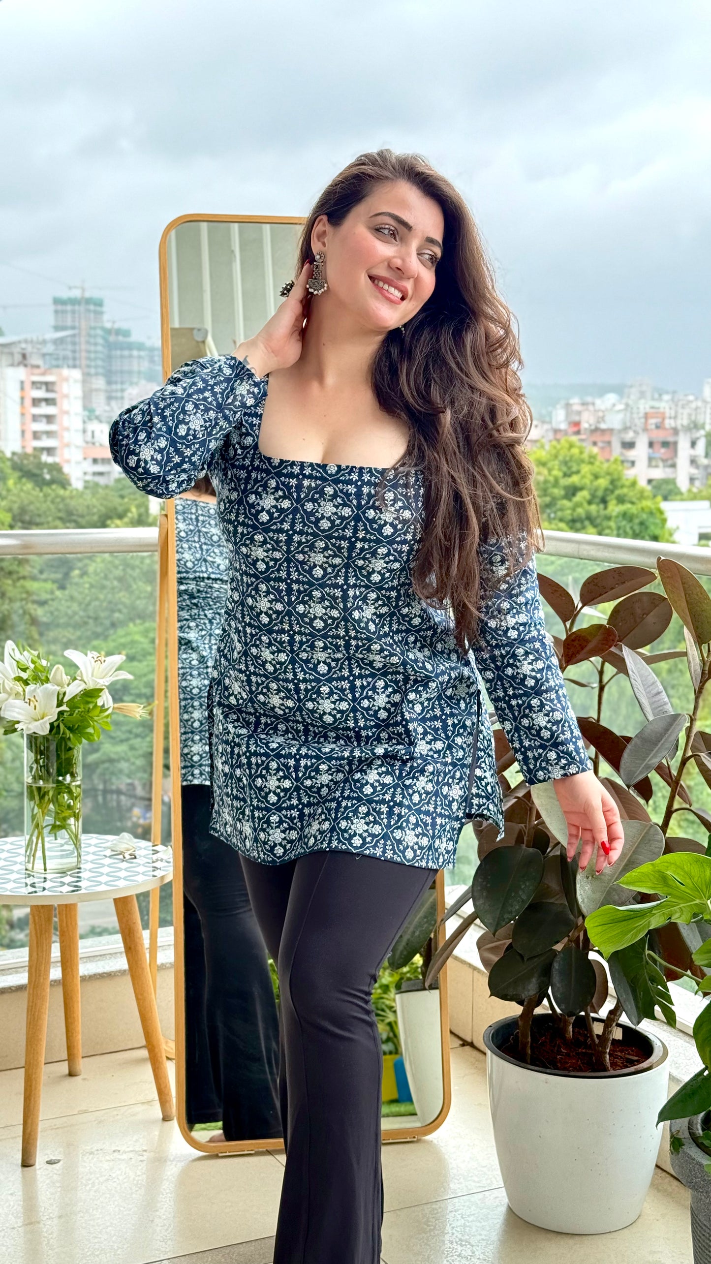 Saacha indigo short kurti