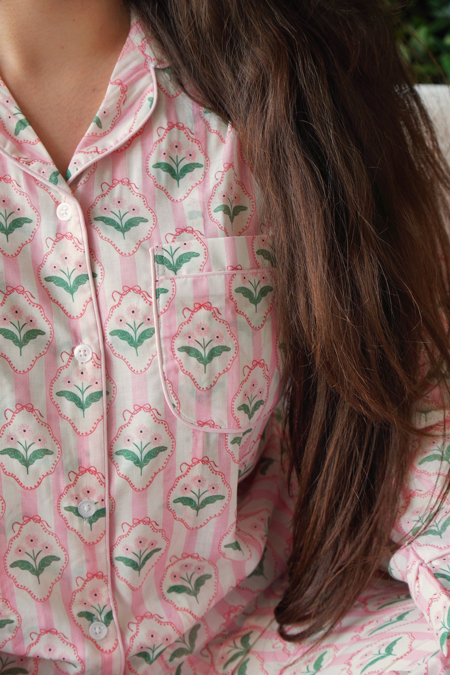 Saacha Pink stripe Loungewear